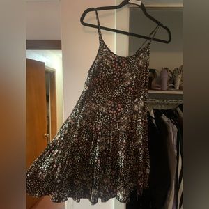 Floral spaghetti strap babydoll dress